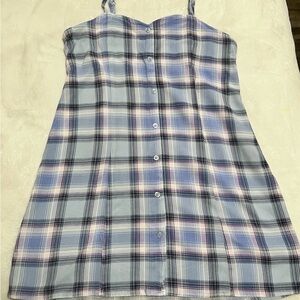 Art Class blue and black plaid girl dress